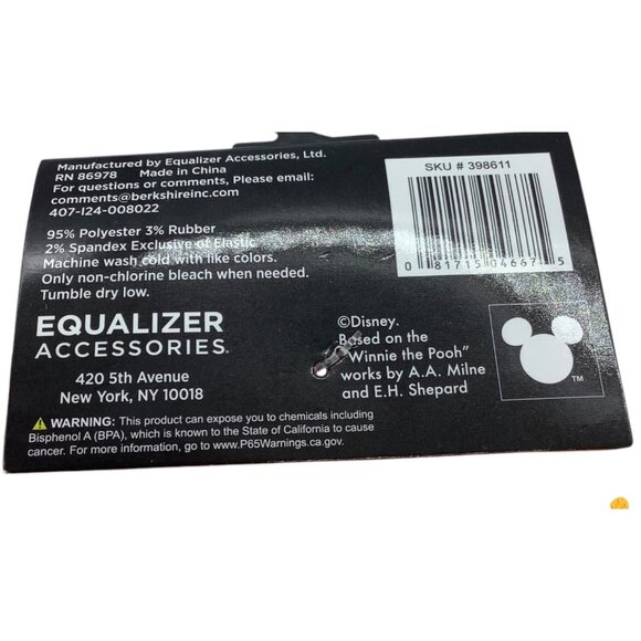 Disney Winnie The Pooh Crew Socks 2 Pair Size 9-13 Red & Yellow Striped - Picture 6 of 6